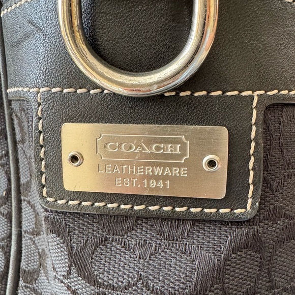 Coach Hudson Signature Monogram 70181 Black Canvas Commuter Messenger Laptop Bag - Picture 13 of 13